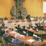 Salle du Conseil Général en réunion, d'après une publication Préfecture de Rennes, salle du Conseil Général en réunion, d'après une publication dans un journal