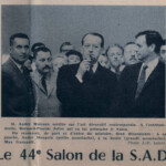 SAD65, Malraux et la moustache de Max (Le courrier du meuble) Photo lors de la SAD65, présentant Malraux et Max (article/extrait du Courrier du meuble)