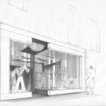 Dessin pour la vitrine du magasin Dessin pour la vitrine du magasin de vêtements Grenier à Fontenay Tresigny