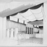 Dessin pour l'intérieur du magasin Dessin pour l'intérieur du magasin de vêtements Grenier à Fontenay Tresigny
