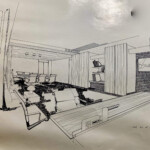 Bureau du préfet, vue du préfet Bureau du préfet (dessin), vue du préfet